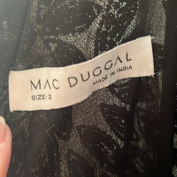 NWT Mac Duggal 5107 Embellished Leaf Evening Gown Black SIZE 2 - Picture 10 of 15